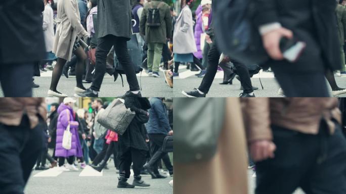 涩谷争先恐后穿越人来人往步伐行走走路街头