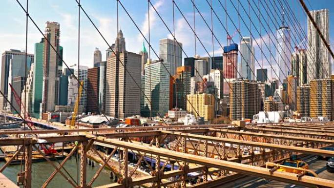 布鲁克林大桥和曼哈顿金融区