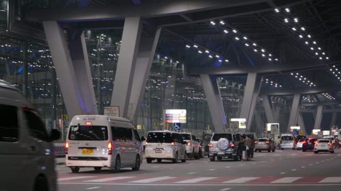 机场交通和人群旅行者的延时。