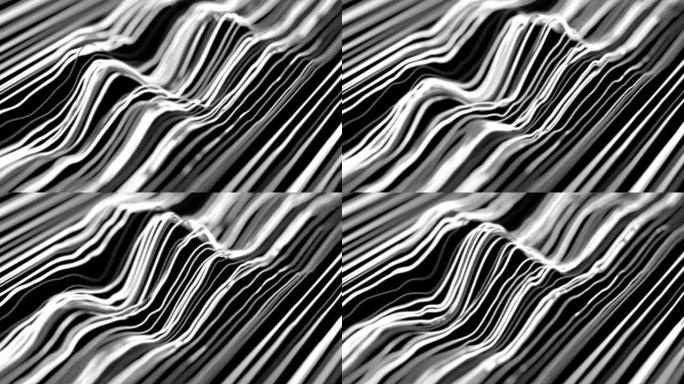 4k抽象线呈波浪形。