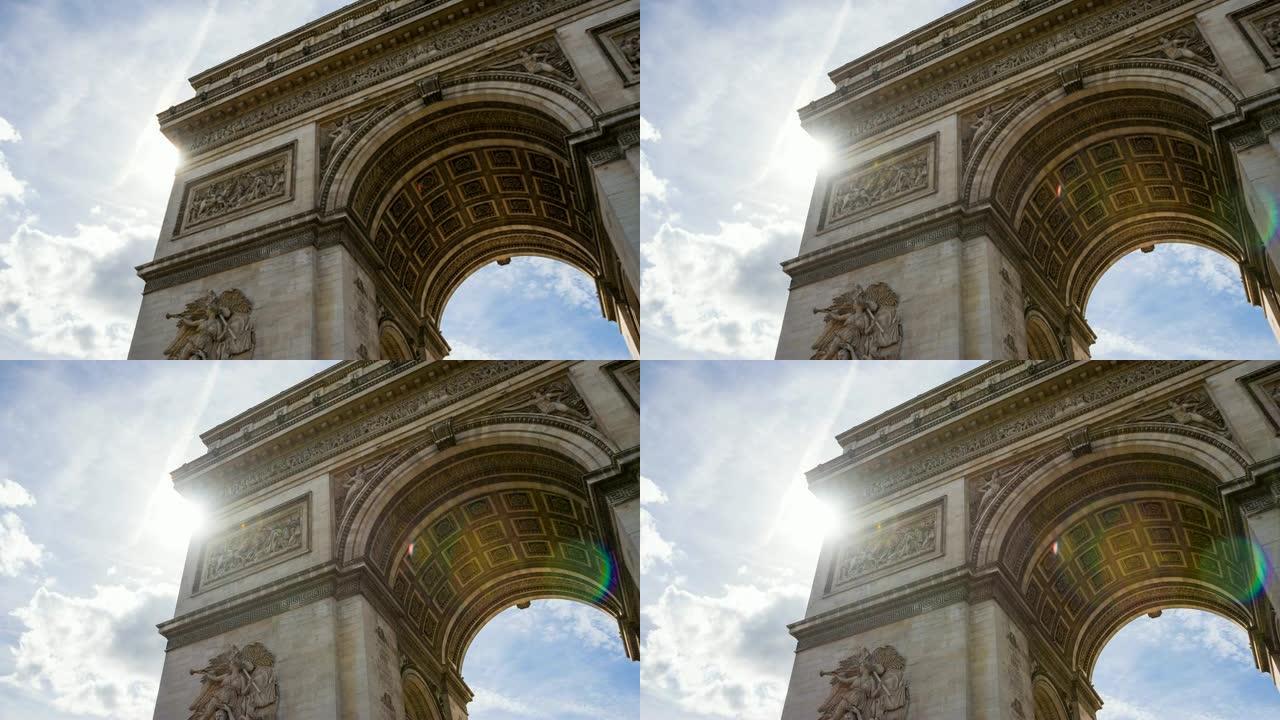 凯旋门，巴黎最著名的古迹之一