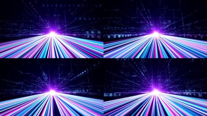 抽象光速运动背景穿梭冲屏动态动画光束光线