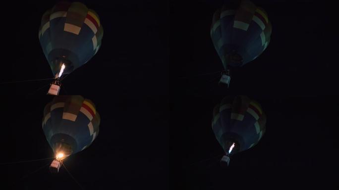 夜间热气球夜间热气球升空
