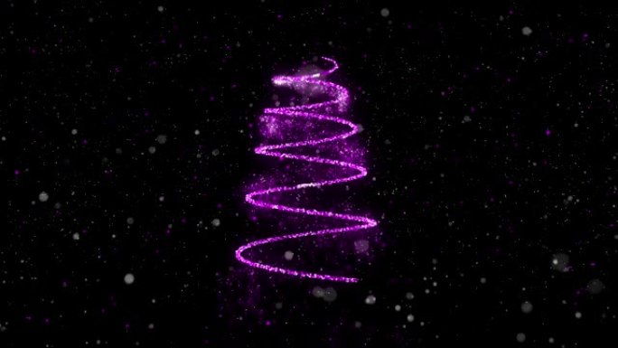 紫色的2020和圣诞树
