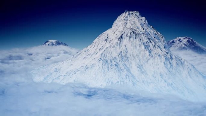 被云层包围的山峰峰峦叠嶂云峰山峦