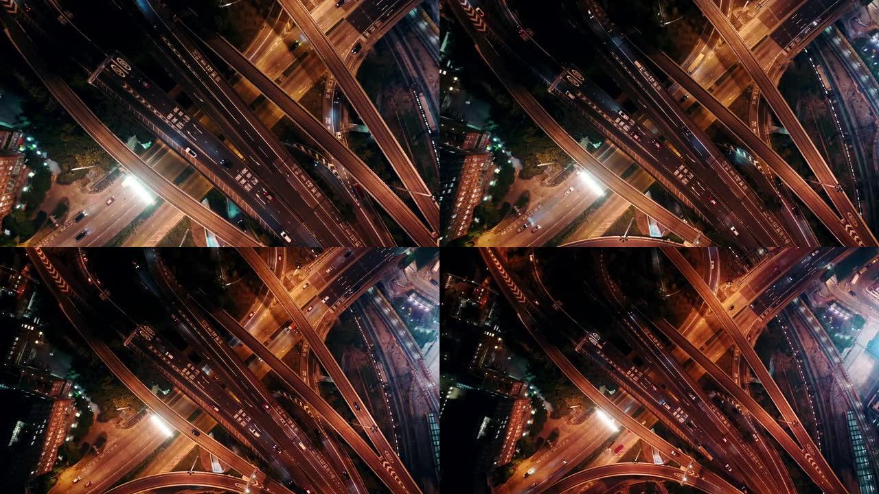 香港九龙路口鸟瞰图