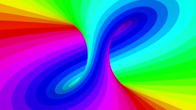 4K.彩虹催眠条纹。无缝循环。