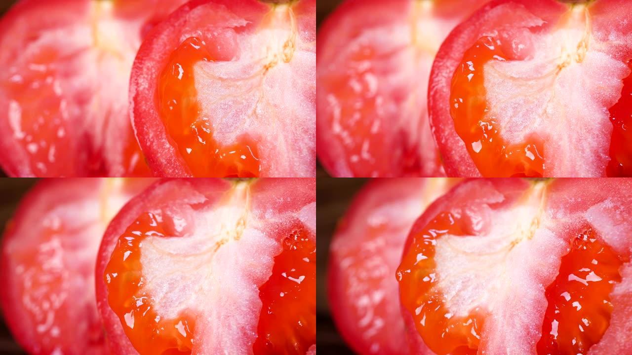 分离切片的番茄新鲜西红柿番茄