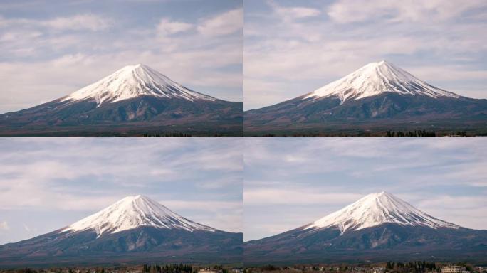 富士山日延时旅行、日落、云-天空、