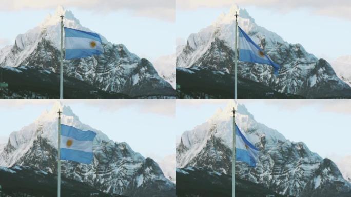 乌斯怀亚的阿根廷国旗。