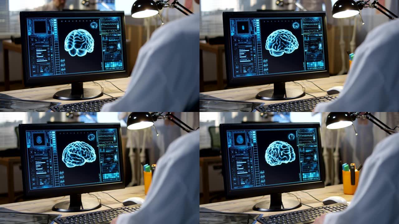 医生分析x射线和脑部扫描
