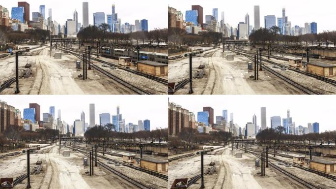 芝加哥铁轨的时间流逝