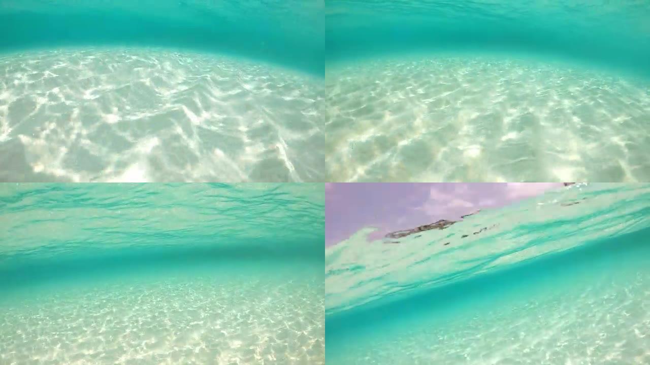 平移女士拍摄了马尔代夫阳光明媚的热带海洋