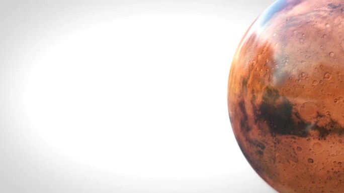 大理石风格火星红色星球，具有复制空间和无缝循环-右