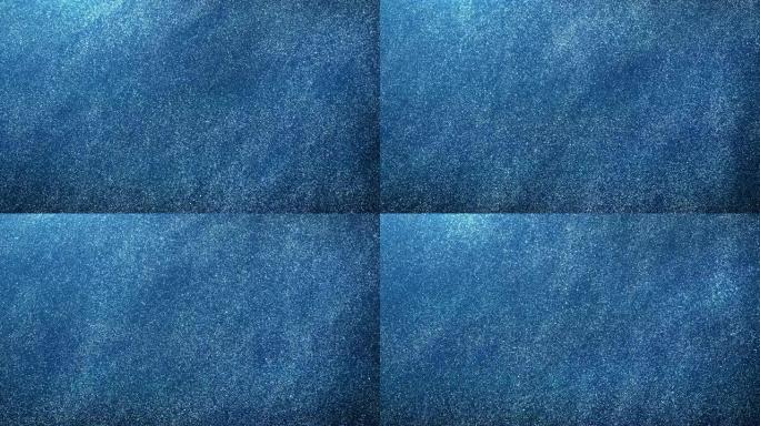 蓝色闪光/雪背景-循环