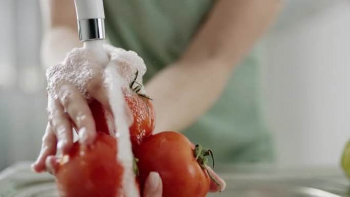 洗西红柿蔬菜健康减肥