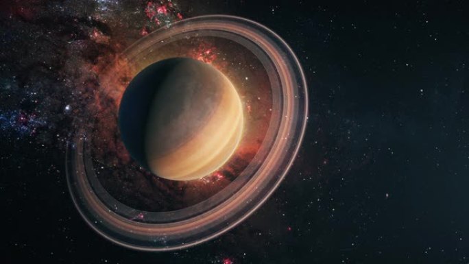 土星在外太空对抗恒星和银河系