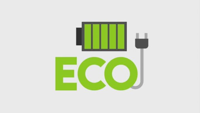 生态绿色能源动画MG卡通动态电池