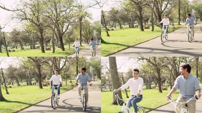 没有什么比在公园里骑自行车更能说明浪漫了