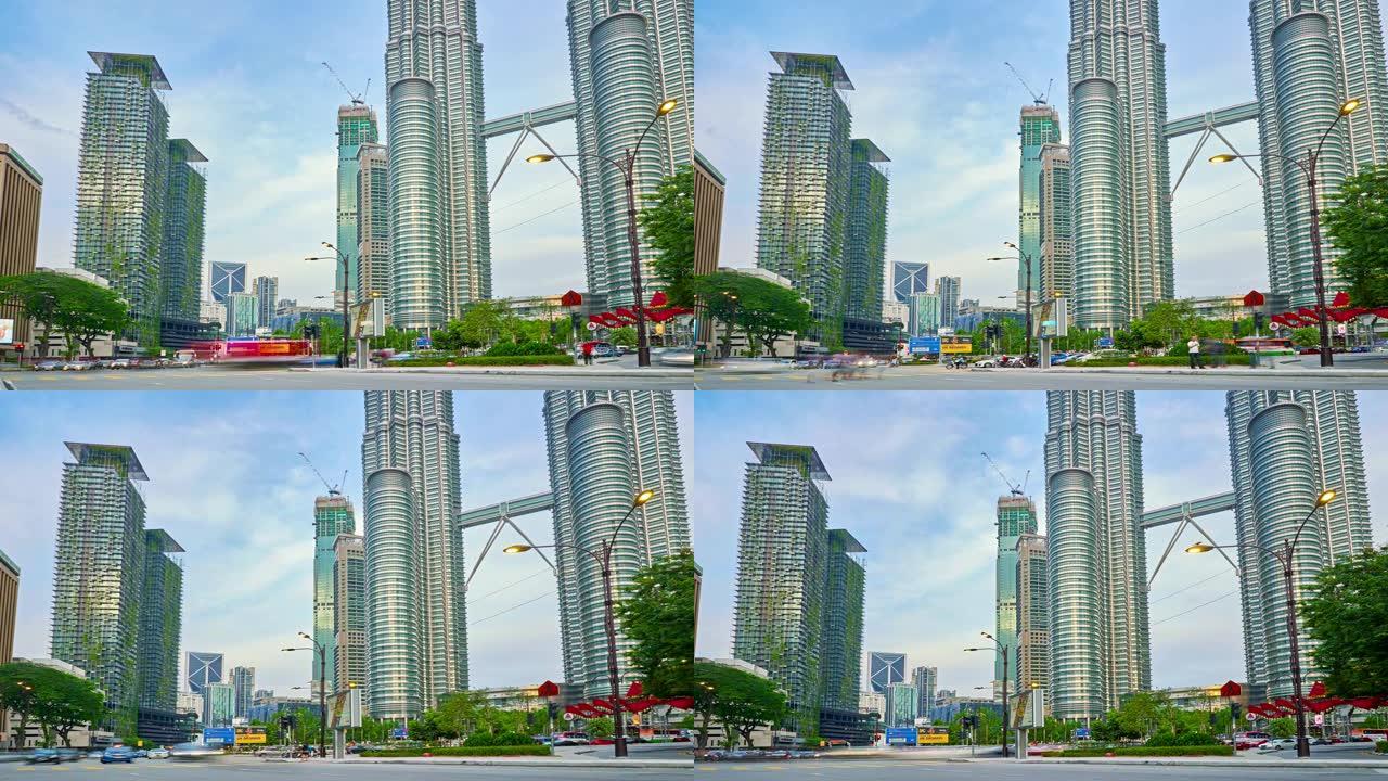 吉隆坡市.国油塔时间流逝城市发展