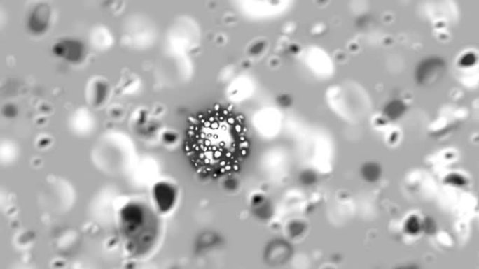 新型冠状病毒肺炎冠状病毒在显微镜下流动