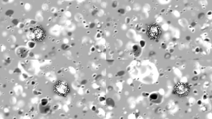 新型冠状病毒肺炎冠状病毒在显微镜下流动