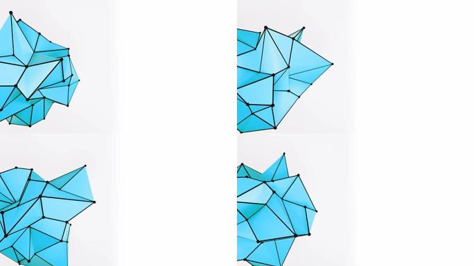 4k抽象折叠多边形。
