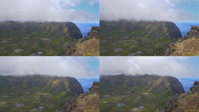 延时: 奥龙戈村附近壮观火山口的电影拍摄。