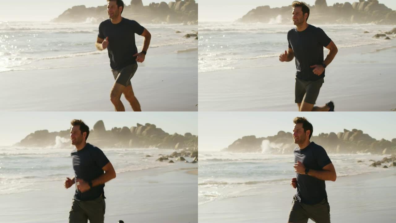 在海滩上慢跑要困难得多，但也更有效
