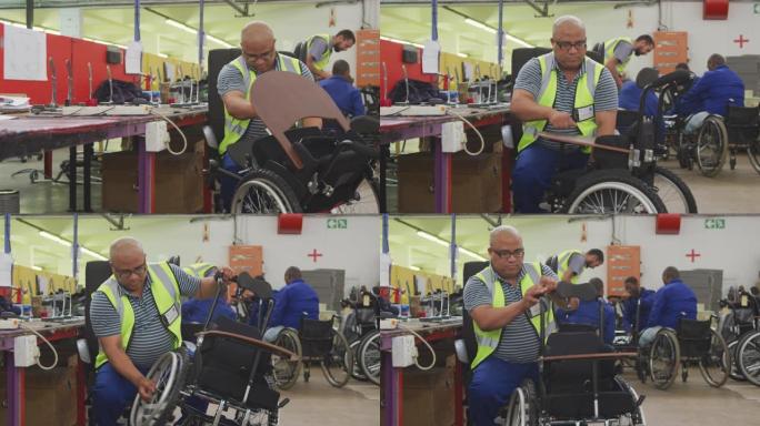 残疾人安装轮椅实拍