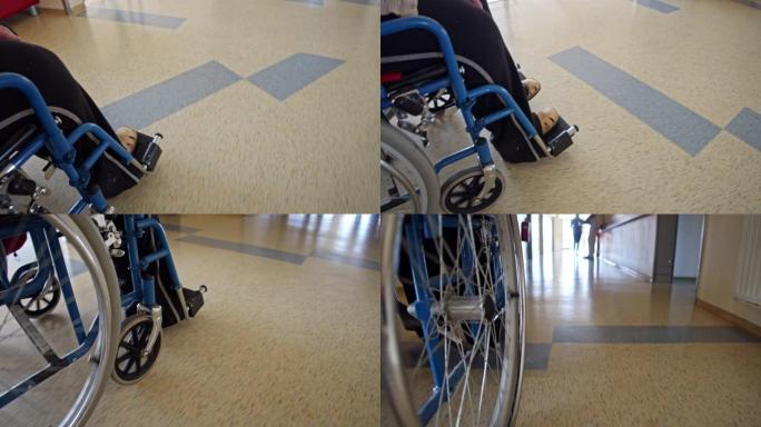 WS无法识别的人将老年妇女推上轮椅