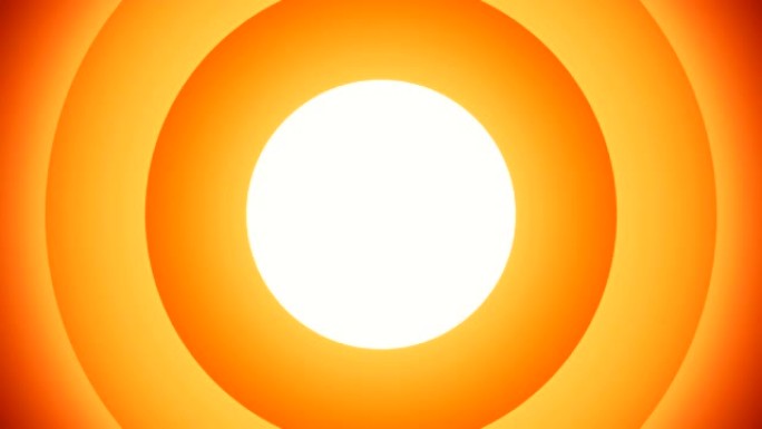 白色背景上的橙色动画圆形形状，可让您添加任何图像或视频。