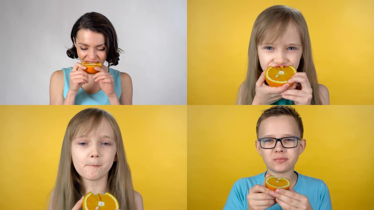 儿童和妇女吃橙子的顺序