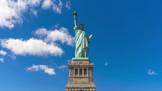 4K UHD延时: 纽约市自由女神像。