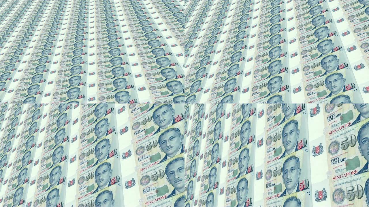 新加坡元满屏纸币