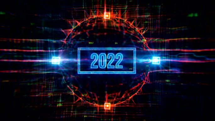 年2022数字背景