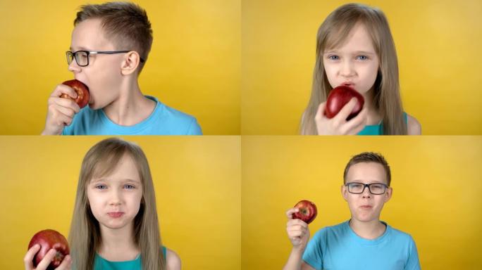 儿童吃苹果的顺序