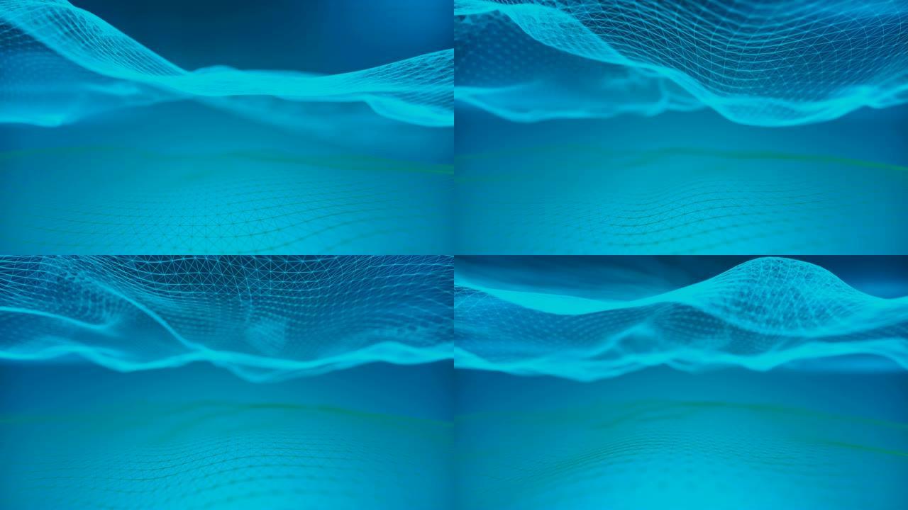 粒子波4K波浪线条合成视频素材特效动画