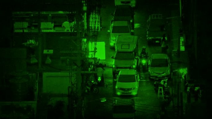 亚洲繁忙街道的夜景