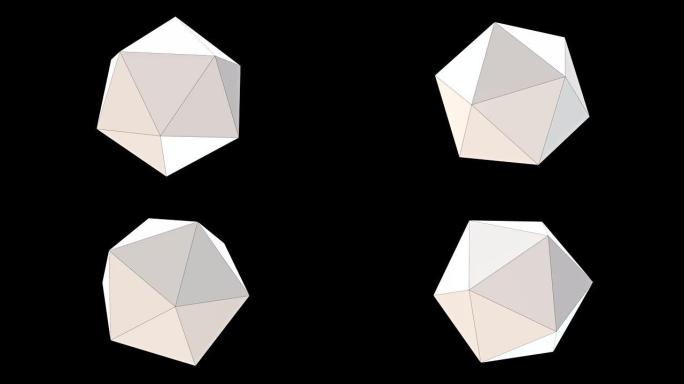 3D渲染多边形几何形状低多边形建模可循环