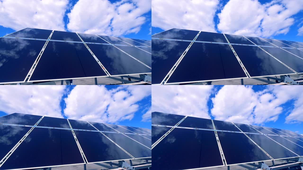太阳能电池结构在屋顶上发挥作用