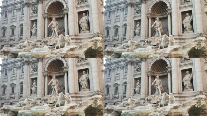 世界著名的意大利罗马的特莱维喷泉 (Trevi Fountain)。