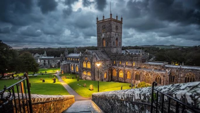 英国威尔士的圣大卫大教堂-时光流逝