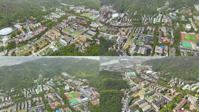 湖南大学校园航拍4K