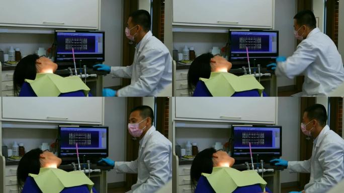 男性牙医与4k患者互动