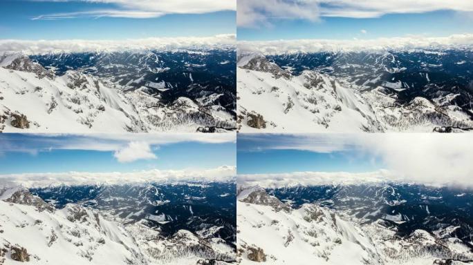 欧洲阿尔卑斯山山峰上的T/L云景
