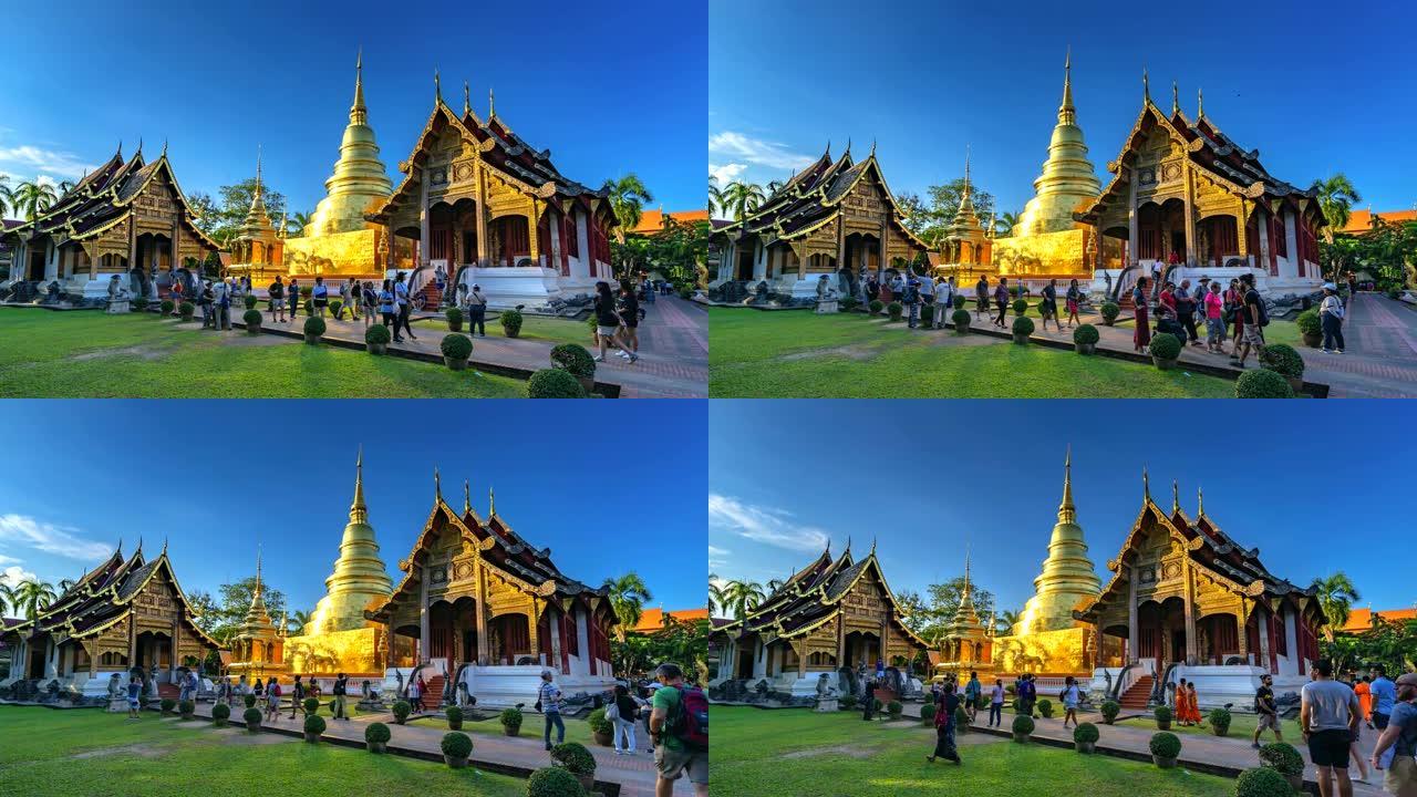 泰国清迈时光游游客Wat Phra Sing Temple