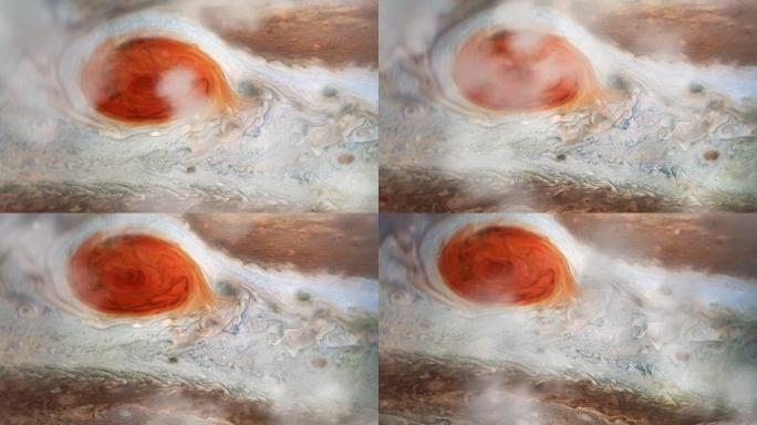 木星的大红斑。抽象