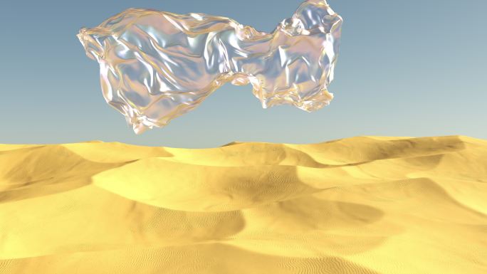 沙漠布料舞动3D渲染