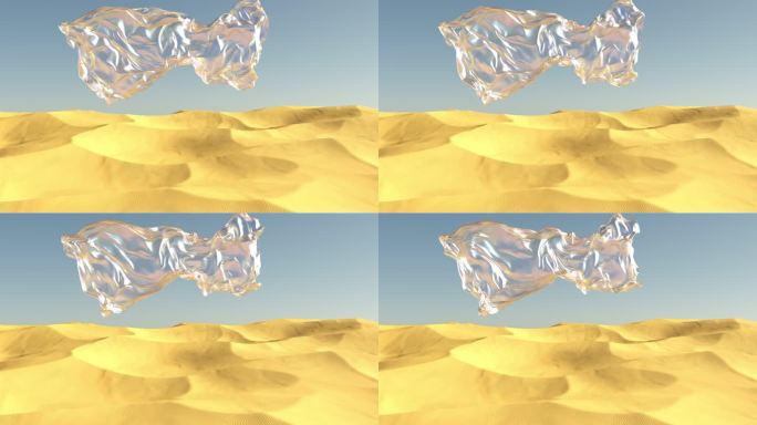 沙漠布料舞动3D渲染